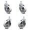 Service Caster Semi Steel Swivel TS Caster w/Roller Bearing-5" Wheels&3/8" Stems-2 w/BRK, 4PK SCC-TS20S515-SSR-381615-2-TLB-2 - alternate 1